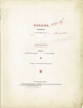 Piano sketch for Claude Debussy’s "Khamma", c. 1912 /Debussy, Claude, Charles Kœchlin, W. L. Courtney, and Maud Allan. 1913. "Khamma". Paris: A. Durand. Courtesy of Rare Books and Special Collections, UBC Library (M1520.D42 K5 1913).