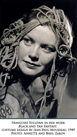 Programme photo of Sullivan in her work, Black and Tan Fantasy, 1949